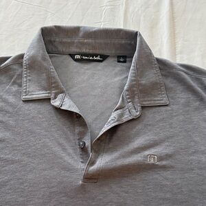 TravisMathew Gray Performance Golf Polo Shirt Men’s Large